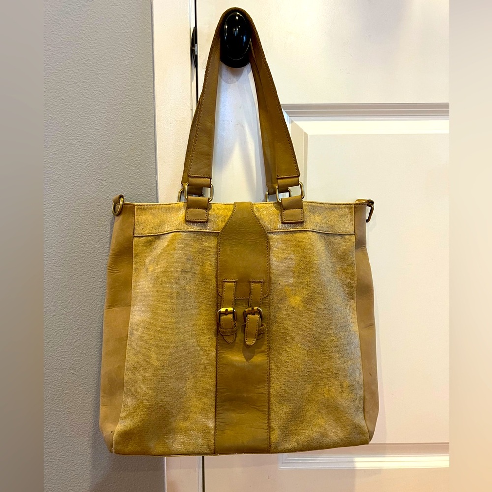 Canvas/Leather Tote Bag by Jesslyn Blake